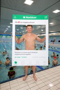 Adam Peaty - Olympic Swimmer & Gold Medallist - Nextdoor UK launch - 17/09/2016 Wimbledon Leisure Centre & South Park Gardens - Wimbledon - London - UK Photograph: Andrew Fosker / Rex Shutterstock