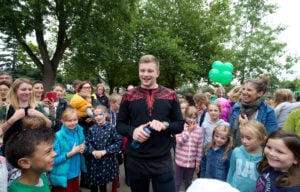 Adam Peaty - Olympic Swimmer & Gold Medallist - Nextdoor UK launch - 17/09/2016 Wimbledon Leisure Centre & South Park Gardens - Wimbledon - London - UK Photograph: Andrew Fosker / Rex Shutterstock